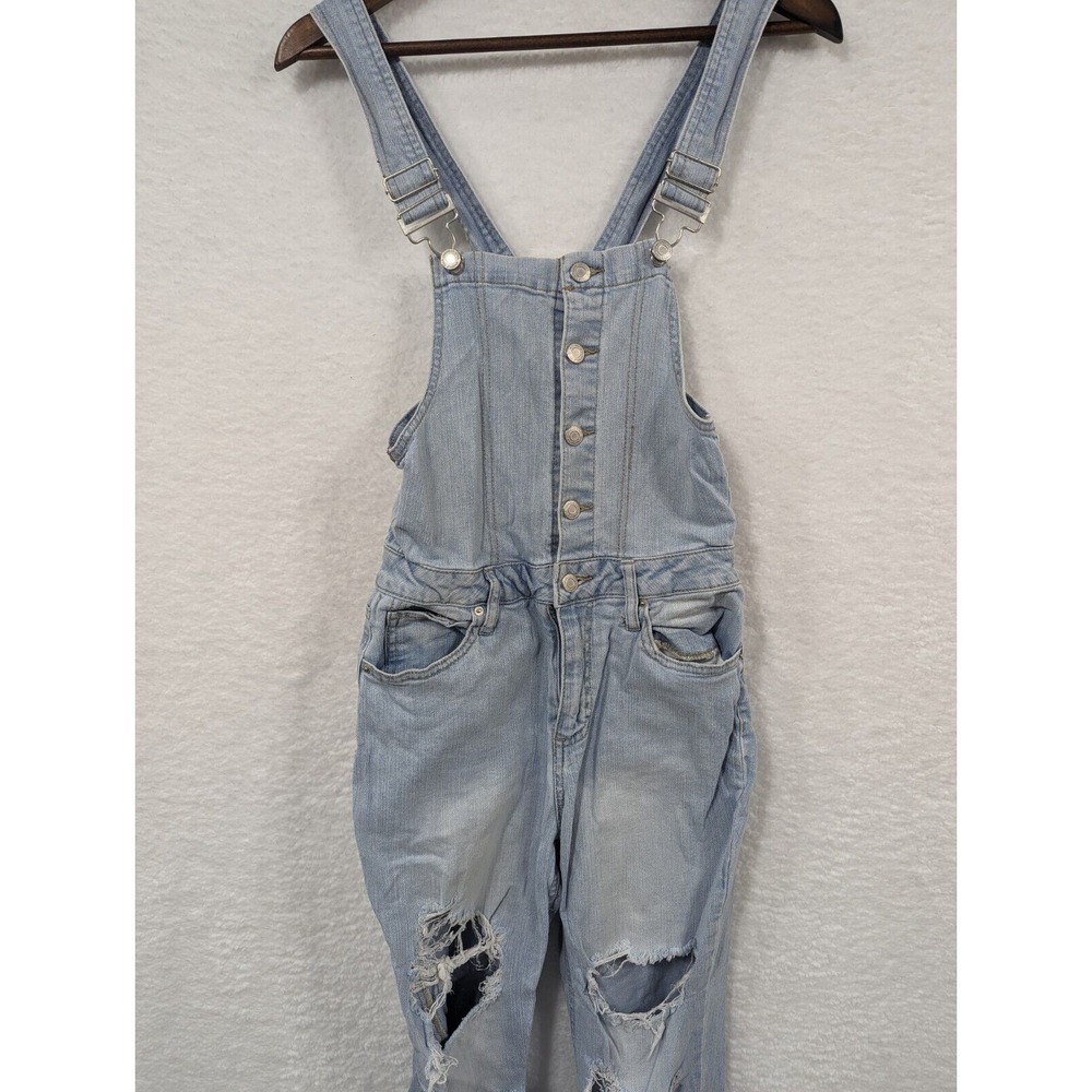 Womens Vanilla Star Distressed Overalls Denim Blue Size 5 - Picture 3 of 16